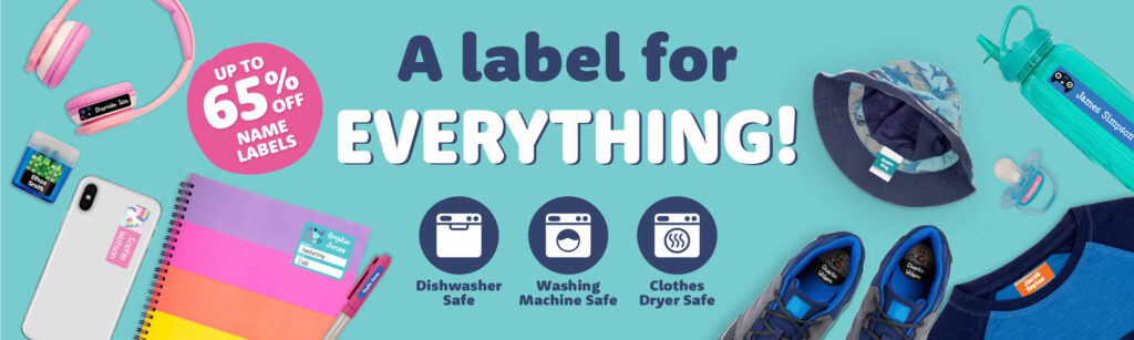 Mini Name Labels, Dishwasher Safe Labels