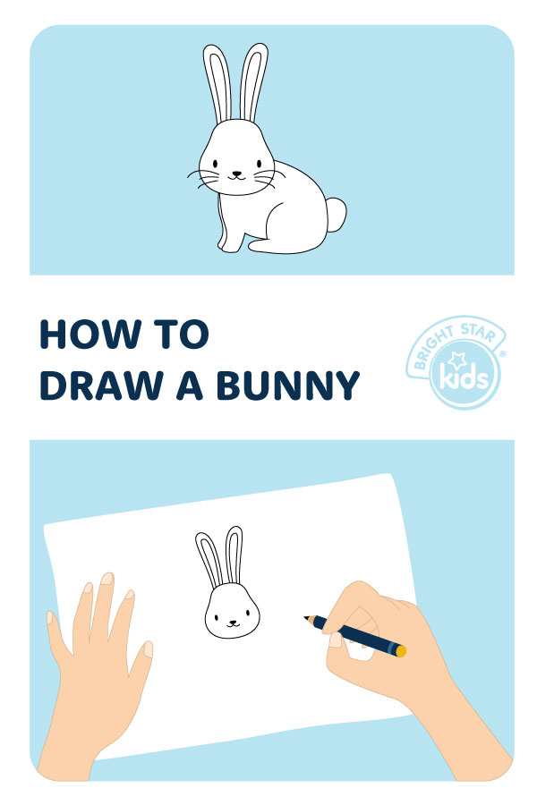 How to Draw a Bunny (Cute) - Step by Step - Easy Peasy and Fun