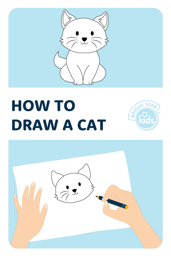 how to draw a simple cat drawing  line drawing art  kenfortes kids  drawing drawing classes pencil and colors india  KenFortes visual Arts  academy Bangalore offers art courses for children