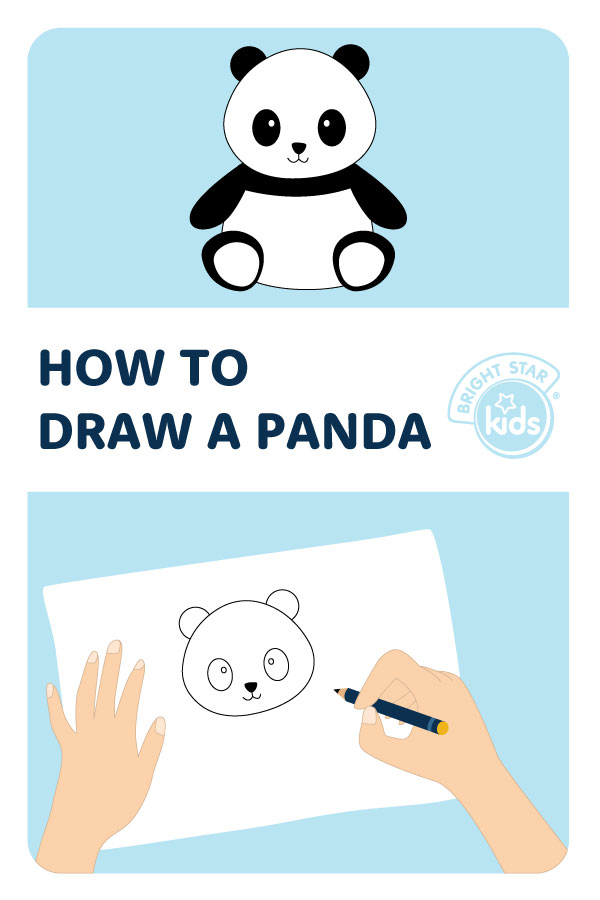 How To Draw a Panda: Cute and Simple Panda Drawing - Bright Star Kids