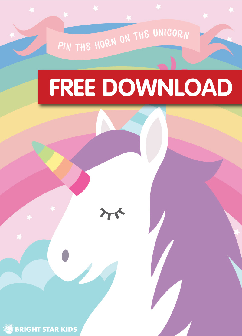 Pin the Horn on the Unicorn Party Theme GAME digital file 