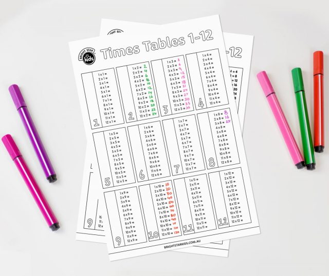 timetables chart printouts