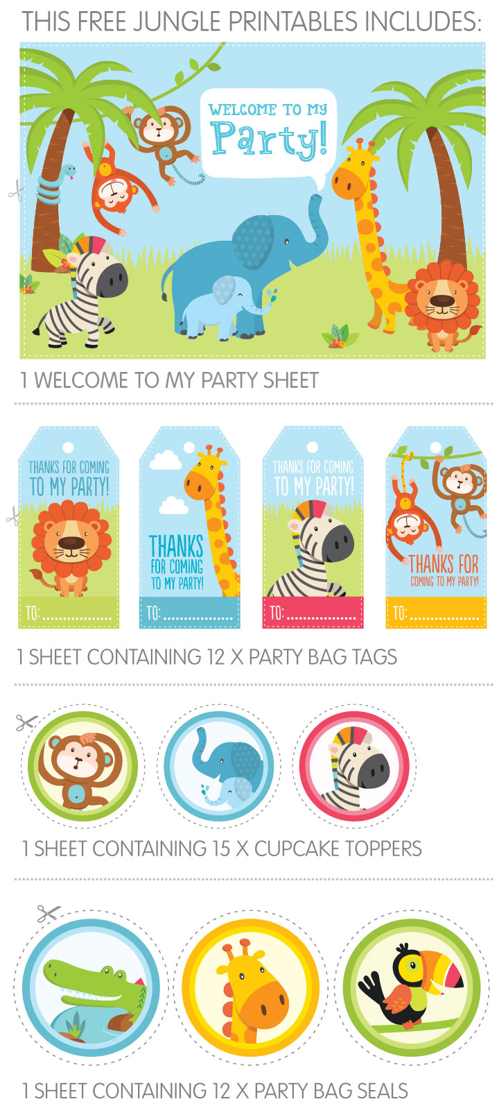 Free Jungle Party Invitation Printables